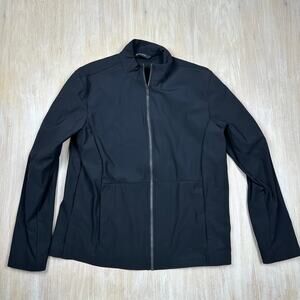 Mercer+Mettle Black Full Zip Activewear Sporty Sleek Athleisure Jacket Large